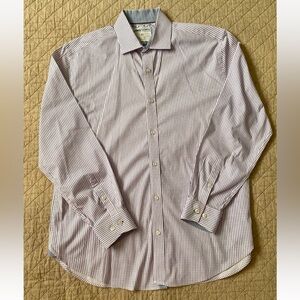 Elegant Purple Checkered Dress Shirt